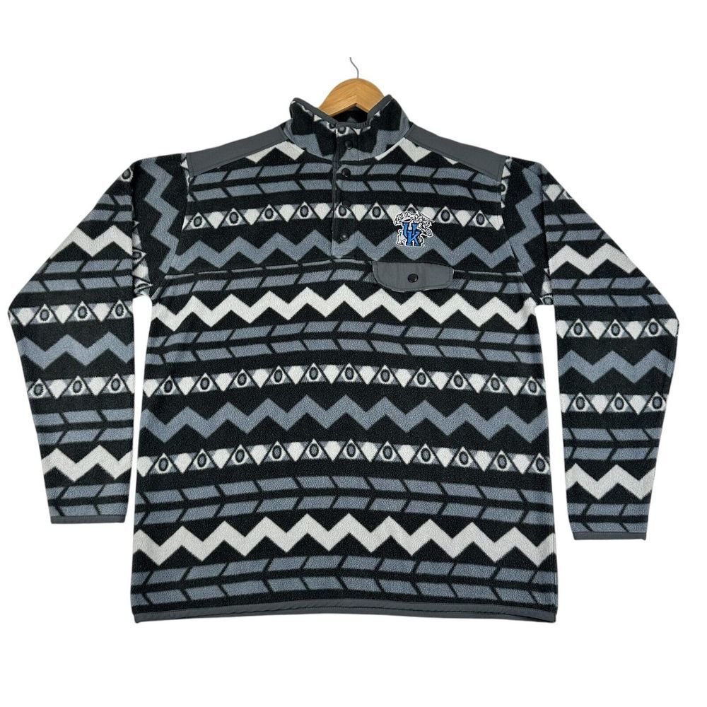 Kentucky Wildcats Top of the World Fleece Sweater Mens‎ Large Gray Aztec Design